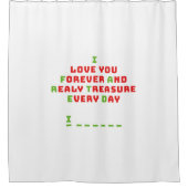 隠しおもしろいメッセージ シャワーカーテン (正面)