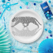 隠しだてのトラ ペーパープレート (パーティー)