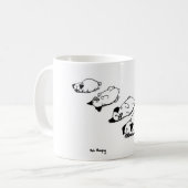 隠しだてのパグロール コーヒーマグカップ (正面左)