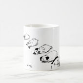 隠しだてのパグロール コーヒーマグカップ (中央)