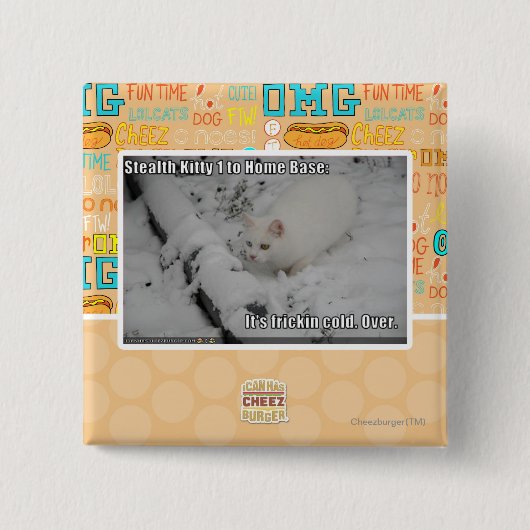 隠しだての子猫1 缶バッジ (正面)