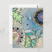 隠しウサギ葉書 ポストカード (正面/裏面)