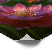 隠しオアシス – カラフル自然イラストレーションスタイル ポスター (角)