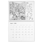 隠しオブジェクトとカラーブック カレンダー (3月 2026)