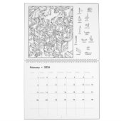 隠しオブジェクトとカラーブック カレンダー (2月 2026)