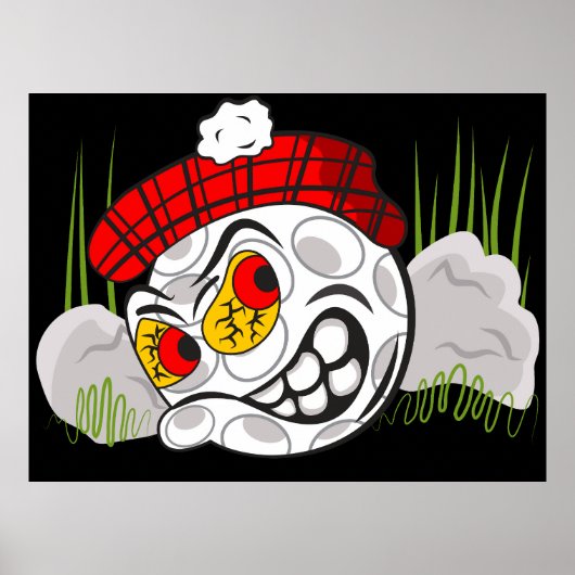 隠しゴルフボおもしろいール ポスター (正面)