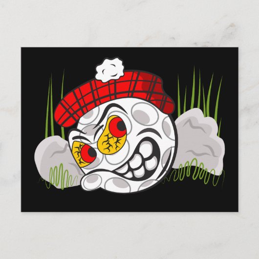 隠しゴルフボおもしろいール ポストカード (正面)