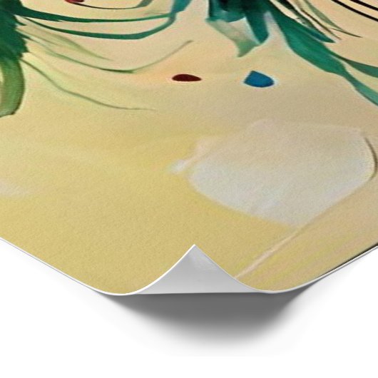 隠しストーリーの孔雀 – インディアンフォークアートフュージョン ポスター (角)