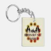 隠しパーソナライズされた障害キーリング キーホルダー (正面左)