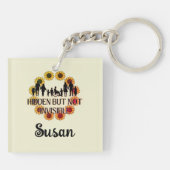 隠しパーソナライズされた障害キーリング キーホルダー (裏面)