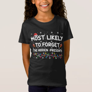 隠しプレゼントを忘れがちクリスマス Tシャツ