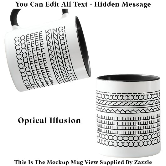 隠しメッセージコーヒーキング115Bおもしろいノベルティ マグカップ