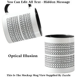 隠しメッセージコーヒークイーン115Bおもしろいノベルティ マグカップ