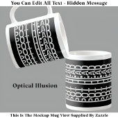 隠しメッセージポットヘッドコーヒー中毒119W おもしろい コーヒーマグカップ