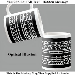 隠しメッセージポットヘッドコーヒー中毒119W おもしろい コーヒーマグカップ