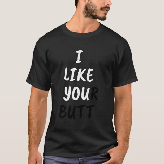 隠しメッセージ – お気に入りのお尻 Tシャツ (正面)