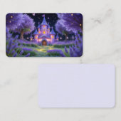 隠しラベンダーグローブブックマークの妖精の城 名刺 (正面/裏面)