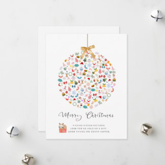 隠し写真クリスマスカード シーズンカード