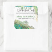 隠し威厳があるジュエリーキャンドル製品ラベル スクエアシール (バッグ)