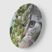 隠し子猫の壁時計 ラージ壁時計 (傾斜)