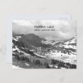 隠し湖の白黒フォトポストカード ポストカード (正面/裏面)