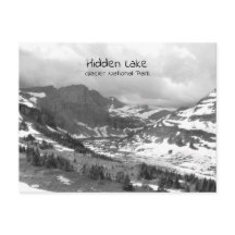 隠し湖の白黒フォトポストカード