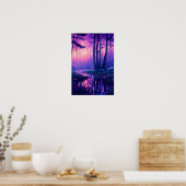 隠し湿地パープル魔法 ポスター (キッチン)