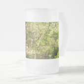 隠し滝すりガラスのビールマグ フロストグラスビールジョッキ (正面右)