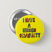 隠し障害ピンバッジ 缶バッジ (正面&裏面)