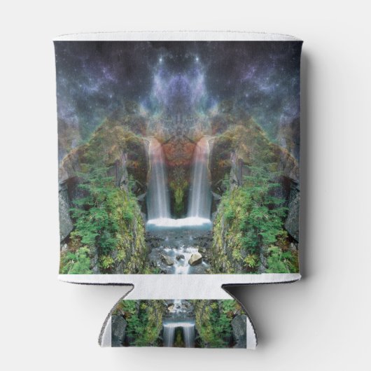 隠し顔のファンタジー滝 缶クーラー (裏面)