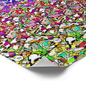 隠し3Dステレオグラムのポスター、花の蝶 ポスター (角)