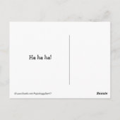 (隠し)ゴールデンおもしろいレトリバーのサーカスの火のジョーク ポストカード (裏面)