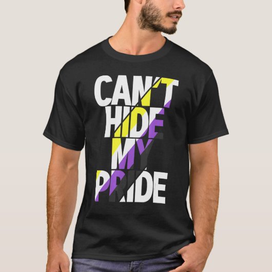 隠せない私のプライド無性旗エースLgbtq無性者 Tシャツ (正面)