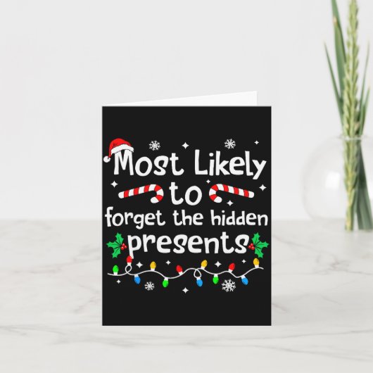 隠れたクリスマスのマッチンを忘れがち カード (正面)