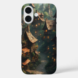 隠れた丘陵の村 iPhone 16ケース