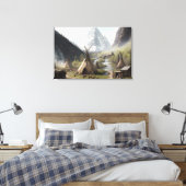 隠れた先住民アメリカの陣地への旅 キャンバスプリント (インサイチュ (寝室))