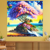 隠れた島の海 キャンバスプリント (インサイチュ (リビング))