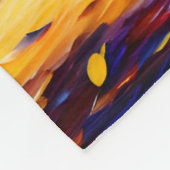 隠れた島の海 フリースブランケット (角)