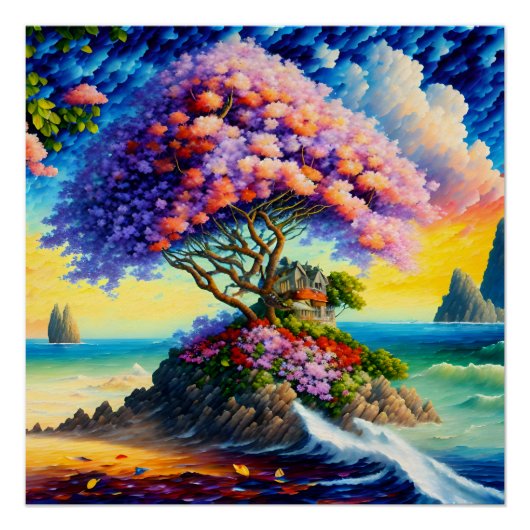 隠れた島の海 ポスター (正面)