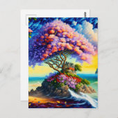 隠れた島の海 ポストカード (正面/裏面)