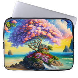 隠れた島の海 ラップトップスリーブ
