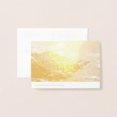 隠れた湖 箔カード (裏面封筒付き)