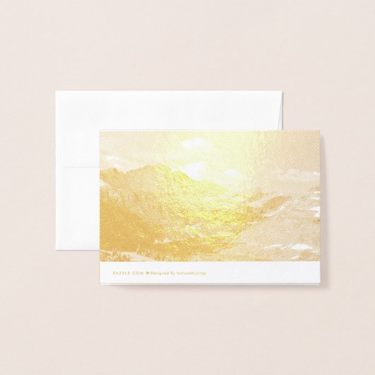 隠れた湖 箔カード (裏面封筒付き)