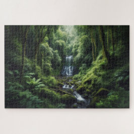 隠れた滝 – 息をのむような景勝地 ジグソーパズル