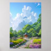 隠れた神社を見日本のつける ポスター (正面)