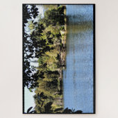 隠れた穏やかな湖 ジグソーパズル (縦)