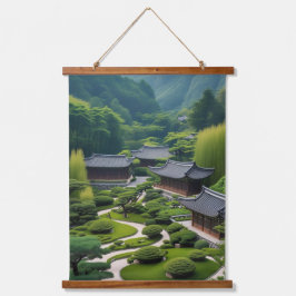 「隠れた谷に逃げる – 自然と伝統 吊り下げ型タペストリー