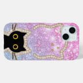 隠れた黒猫が覗く かわいいキティ愛好家 Case-Mate iPhoneケース (裏面 (横))