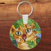 隠れている猫 キーホルダー (正面)