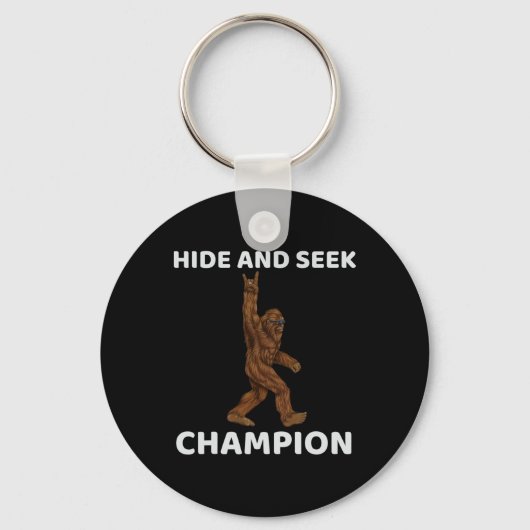 隠れてシークチャンピオンビッグフットおもしろいことわざビッグフー キーホルダー (正面)